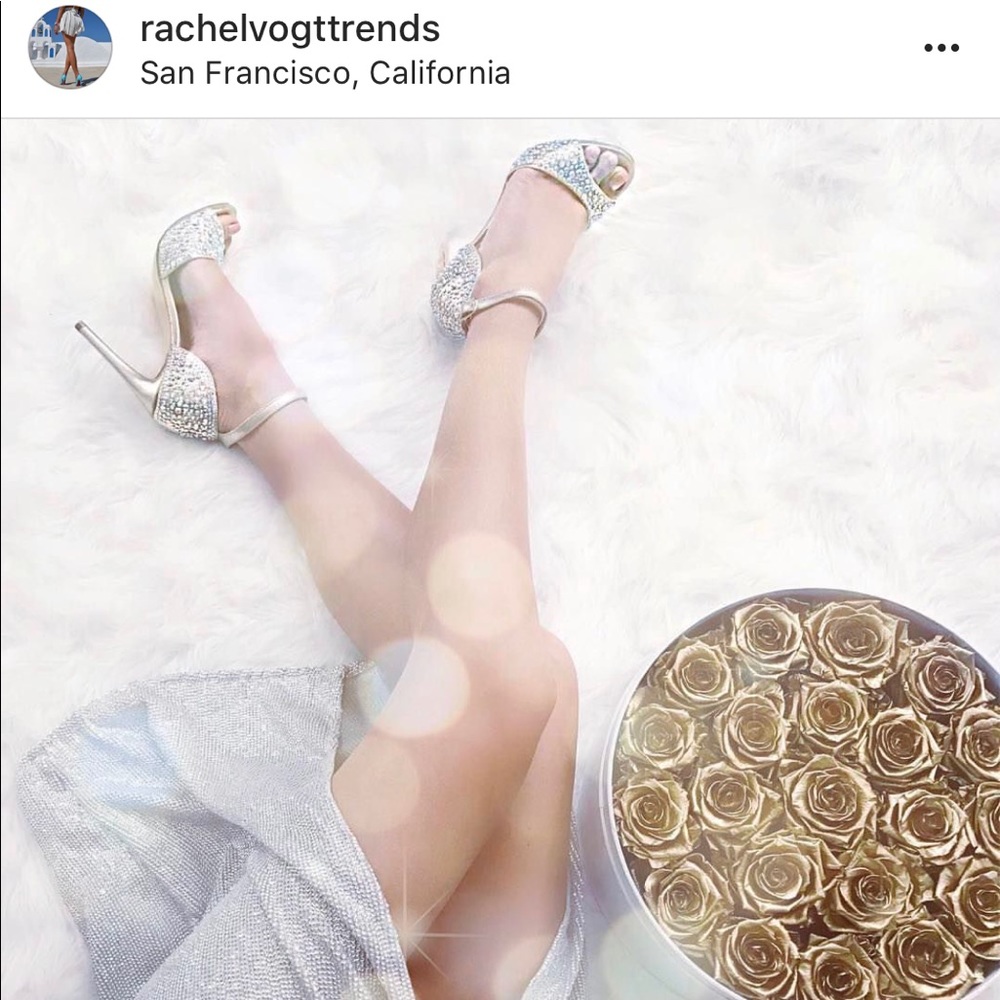 Heel sandals with swarovski stones